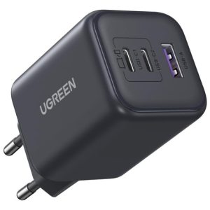 Cargador Ugreen 45w Usb Tipo C Usb Tipo A Gan 3 Puertos
