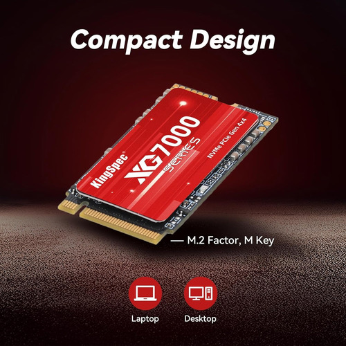 Disco Sólido Ssd M.2 Pcie4.0 Kingspec Xg7000 2tb 2242 - Imagen 5