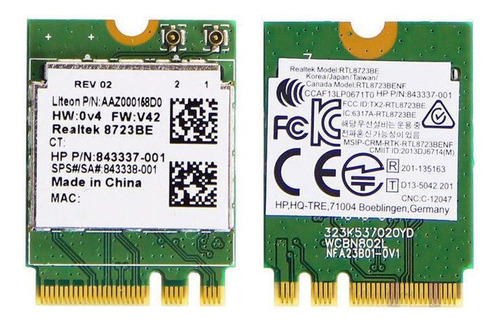 Tarjeta Realtek Rtl8723be Wifi 802.11n + Bluetooth 4.0