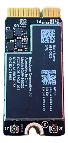 Tarjeta Wifi Macbook Air 2013-2017 A1465 A1466 Bcm94360cs2 - Imagen 2